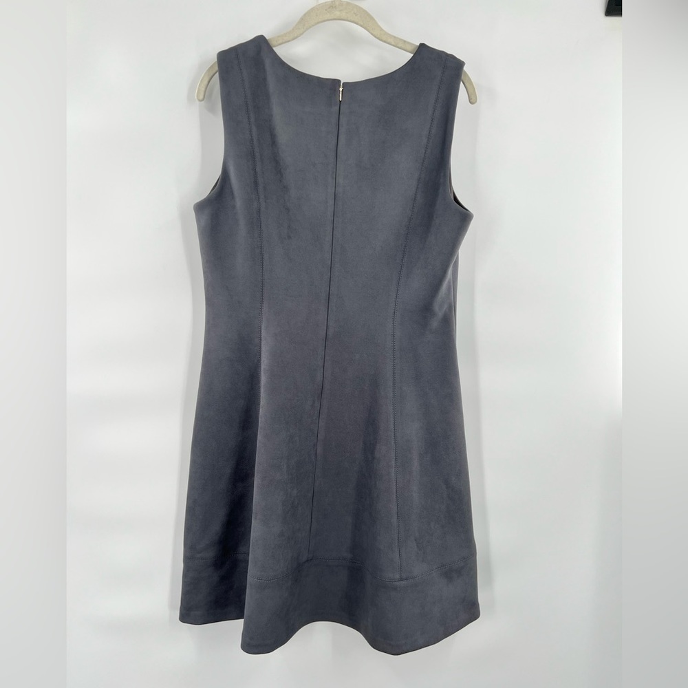 DKNY grey suede dress short sleeves size 12